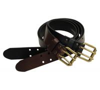 Pinewood Ledergürtel mit Doppeldorn Schwarz/Schwarz 115 cm