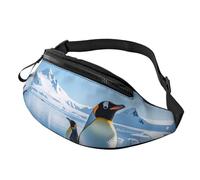 Pinguin Antarktis Ice Bauchtasche für Herren und Damen, wasserdichte Sport-Hüfttasche, modische Gürteltasche, Umhängetasche, Hüfttasche mit verstellbarem Riemen, große Schultertasche, Geldbörse für