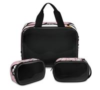 Pinguin-Make-up-Tasche für Damen und Herren, lustiger Tier-Pinguin, durchscheinend, Kosmetiktasche, Kulturbeutel, Duschtasche, 3 Stück, Reise-Kulturartikel, Kosmetik-Organizer, farbe, XL,