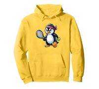 Pinguin Tennis Club Tiere Sport Turnier Spieler Pullover Hoodie, Unisex für Erwachsene, Gelb, L