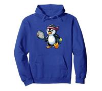 Pinguin Tennis Club Tiere Sport Turnier Spieler Pullover Hoodie, Unisex für Erwachsene, Königsblau, S