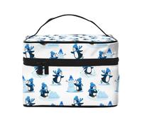 Pinguin-Winter-Make-up-Tasche, niedliche Kosmetiktasche für Damen, Kulturbeutel, große Reise-Make-up-Organizer-Tasche