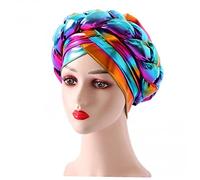 PiniceCore 1pc Afrikanische Turban für Frauen Kopf Wrap Turban Hüte Twisted Braid Haartuelle Wrap Headscarf Mütze Bunte Kopfbuch