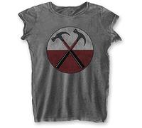 Rocks Off Damen-T-Shirt Pink Floyd – The Wall Hammers Grau Größe L