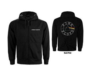 Pink Floyd - Felpa # L Unisex Black # Circle Logo
