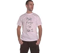 Pink Floyd Herren The Wall & Logo T-Shirt, Weiß (White White), X-Large