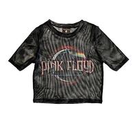Pink Floyd Mesh Crop Top T Shirt Vintage Dark Side of the Moon offiziell Damen XS