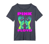 Pink Floyd Neon Division Bell T-Shirt, Damen Große Größen, Blau Meliert, 2X