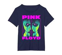 Pink Floyd Neon Division Bell T-Shirt, Damen Große Größen, Marineblau, 2X