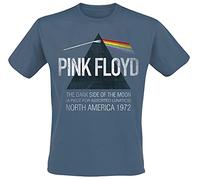 Pink Floyd North America 1972 Männer T-Shirt blau XL 100% Baumwolle Band-Merch, Bands