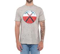 Pink Floyd T Shirt The Wall Hammers Logo Nue offiziell Herren Snow Wash Sand M