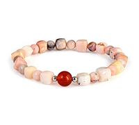 Pink Shaded Opal Armband Echtes Opal Armband Opal Stretch Armband Rot Jade Stretch Armband Rosa Opal Armband