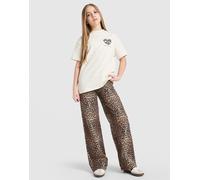 Pink Soda Sport Girls' Leopard Denim Jeans Junior, Braun - 10-11Y