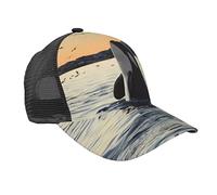 Pinke Flamingo-Baseballkappe, Unisex, Trucker-Mütze, verstellbar, Outdoor-Sport, Orca in der Tiefsee, EinheitsgröÃŸe