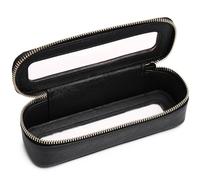 Pinkmik Transparente Make-up-Pinseltasche, tragbar, Reise-Kosmetik- und Kulturbeutel, kleine Make-up-Tasche mit Reißverschluss, Geldbörse für Damen, G/Schwarz., Slim, Transparente Make-up-Pinseltasche