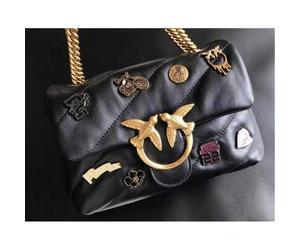 Pinko,(22*13*9), Echtleder-Tasche im Schwalben-Design, Love Bird, Kettenhandtasche im koreanischen Stil, Umhängetasche, Crossbody-Tasche, vielseitig k