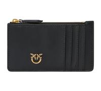 PINKO Airone Cardholder Sheep Nappa Chevron Black - Antique Gold