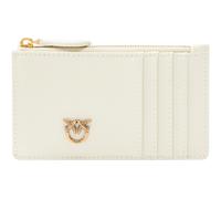 PINKO Airone Cardholder Sheep Nappa Chevron White - Antique Gold