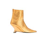 PINKO Albeniz Tronchetto Pelle Lamin Gold Größe: 35 | Stiefel Outlet | Damen | Gelb