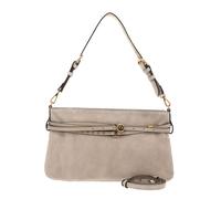 PINKO Belt Bag Classic Suede Beige - Smoke Grey - Antique Gold