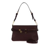 PINKO Belt Bag Mini Vitello Morbido Burgundy Wine - Antique Gold