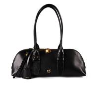 PINKO Bowling Bag Schultertasche Leder 36 cm schwarz