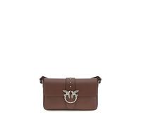 PINKO Braune Leder-Schultertasche Einheitsgröße