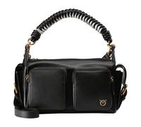 PINKO Cargo Schultertasche Leder 31 cm schwarz