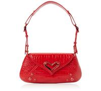 Pinko Damen 520 Shoulder Classic Leder St. Kokosnuss glänzend Tasche, R30b_rot-Block Color