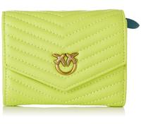 Pinko Damen Compact Wallet M Sheep Nappa C Reisezubehör-Brieftasche, St4q_Mult grün/gelb/hellblau-Antq