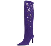 Pinko Damen Lehar Suede + OCC-Dekor Mode-Stiefel, W88 Lila Prisma, 36 EU