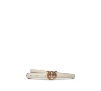 Pinko Damen Love Berry H1 Belt Kalbseide Gürteltasche, Z14q_Weiß Seide Antik Gold, S