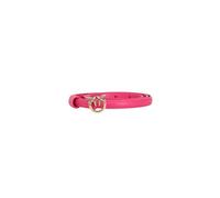 Pinko Damen Love Berry H1 Belt Kalbsleder Seide Gürtel, N17q_pink Antique Gold, S