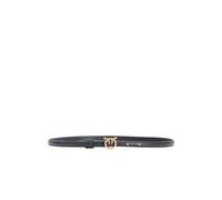 Pinko Damen Love Berry H1 Belt Kalbsleder Seide Gürtel, Z99q_schwarz-Antique Gold, XS
