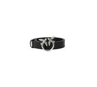 Pinko Damen Love Berry Simply Belt H3 VIT. Grtel, Z99o_schwarz-Old Silver, L
