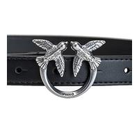 Pinko Damen Love Berry Simply H2 Belt Schraube Gürtel, Z99o_schwarz-Old Silver, L
