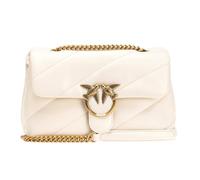 Pinko Damen Love Classic Puff CL Sheep NAP Handtasche, Z14Q_Bianco SETA-Antique Gold