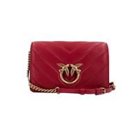 Pinko Damen Love Click Classic Sheep Nappa Big Chevron Tasche, R30q_Rot-Antikgold