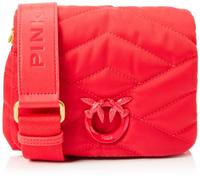 Pinko Damen Love Click Puff Baby Recycled Nylon Puzzle Quilt Tasche, R30b_rot-Block Color