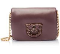 Pinko Damen Love Click Puff Baby Sheep Nappa Leder Buckle Tasche, M03b_Bordeaux-trümpfe-Block C