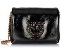 Pinko Damen Love Click Puff Baby Soft Naplack Tasche, Z99b_Schwarz Limousine Block Color