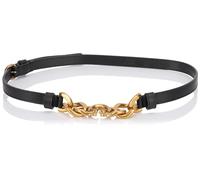 Pinko Damen Love Night Chain H1 Belt Leder Gürtel, Z99q_schwarz-Antique Gold, XS