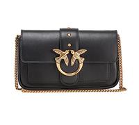 PINKO Love One One Umhängetasche Leder 19.5 cm schwarz