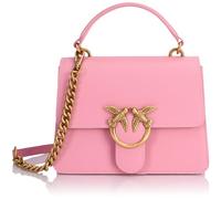 Pinko Damen Love One Top Handle Mini Light Kalbsleder Seide Tasche, P31q_Marine-Antik-Gold