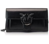 Pinko Damen Love One Wallet C Naplack Tasche, Z99b_schwarz Limousine Block Color