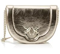 Pinko Damen Love Round Click Classic Nappa Crinckle Laminat Tasche, Zzfb_silbr-Block Color