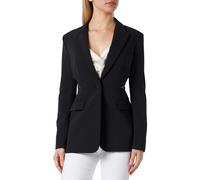 Pinko Damen Nénufeo Jacke mit technischem Crêpe und laminierter Spitze Blazer, Z99_schwarz Limousine, 30