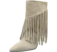Pinko Damen Olympe Stiefeletten Suede Westernstiefel, Z10 Weiß Lilie, 41 EU