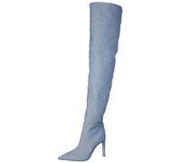 Pinko Damen Pleyel Cuissard Denim Mode-Stiefel, Pjz Vintage-Waschmittel dunkel, 35 EU