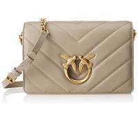 Pinko Love Click Classic Umhängetasche taupe, Leder, Damen